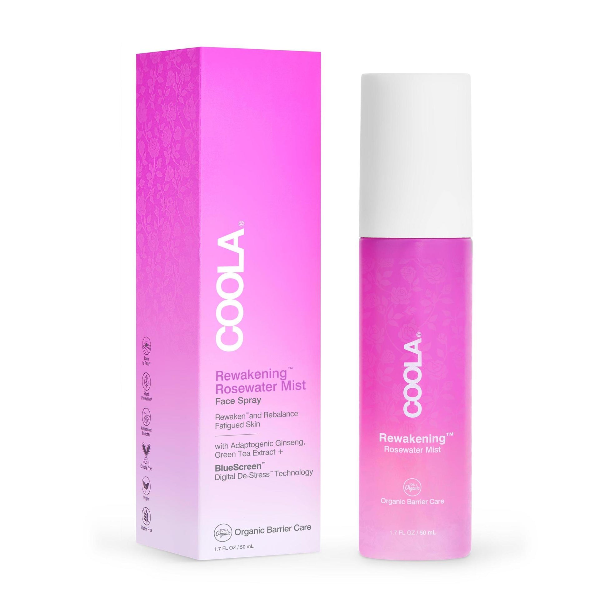Rewakening Rosewater Mist Face Spray Facial Moisturizer Spray Bottle Floral Scent Liquid