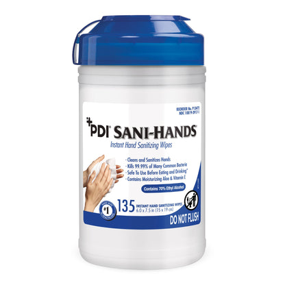 Sani-Hands® Hand Sanitizing Wipes, Ethyl Alcohol, Unscented