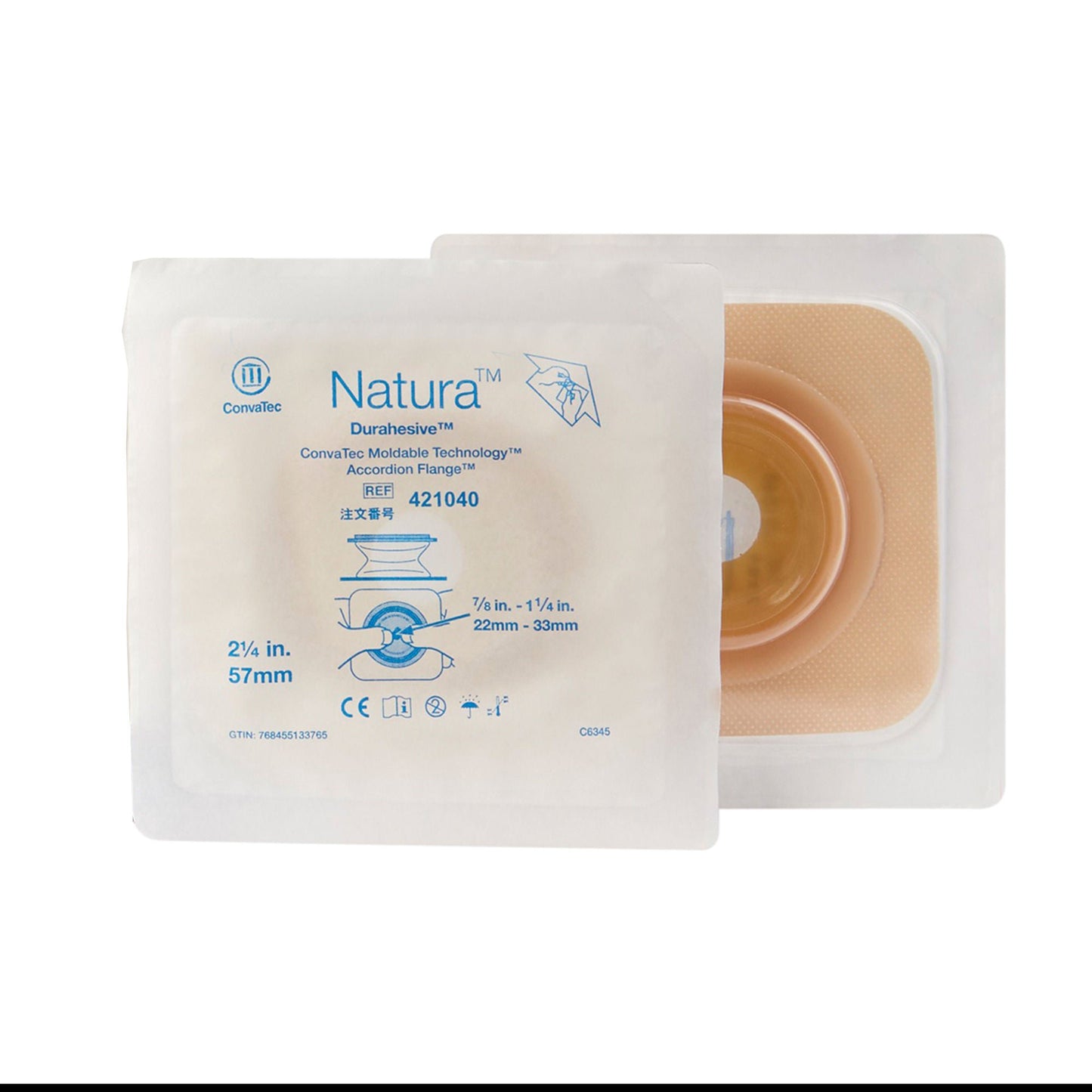 Natura™ Durahesive Skin Barrier, Cut-To-Fit , 70 mm Accordion Flange