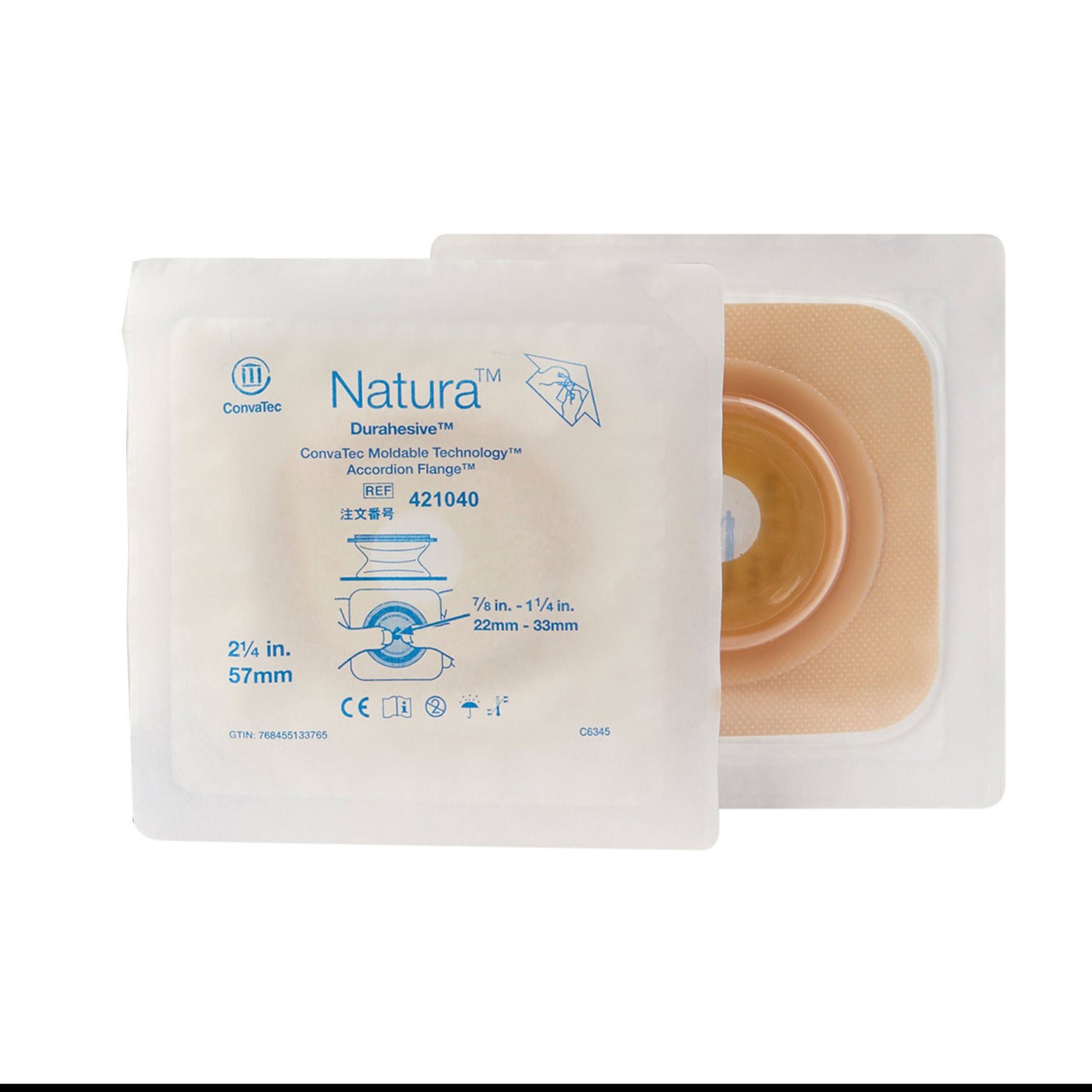 Natura™ Durahesive Skin Barrier, Cut-To-Fit , 70 mm Accordion Flange