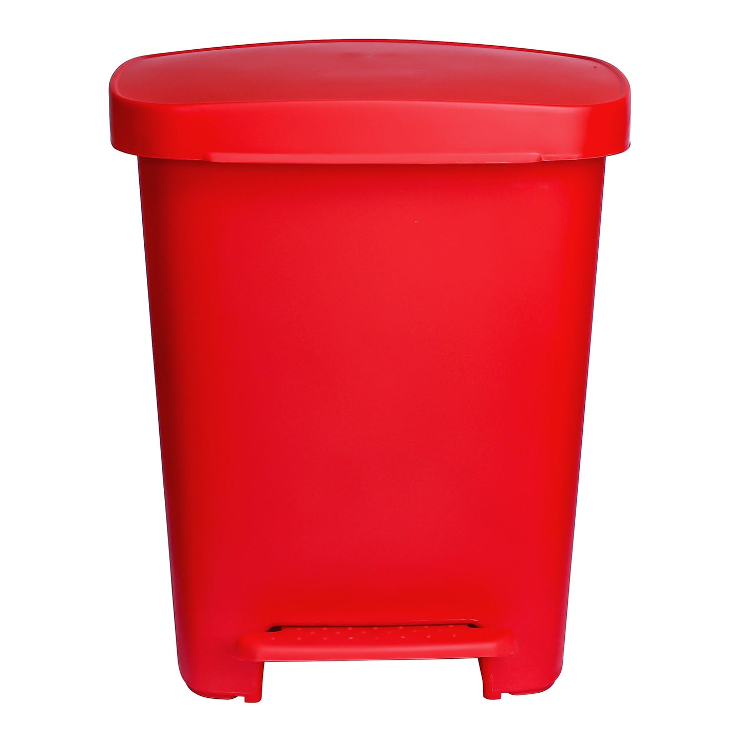McKesson Waste Can with Step-On Pedal, Plastic, Red, x 18.9 Inch