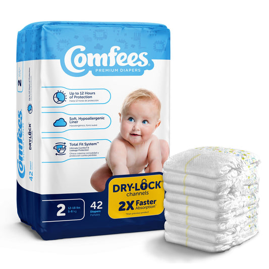 Attends Comfees Premium Baby Diapers, Unisex, Tab Closure