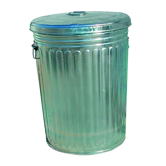 Magnolia Brush Pre-Galvanized Trash Can With Lid, 30 gal, Galvanized Steel, Gray (TRASH CAN 30GAL)