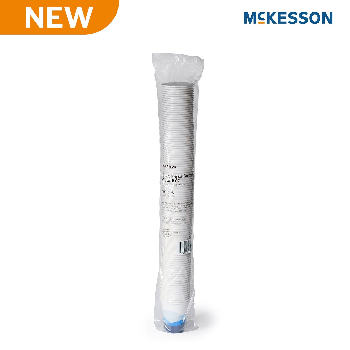 McKesson Paper Cup for Cold Beverages, Blue Mountain Print, Capacity