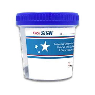 First Sign Drugs of Abuse Test Kit AMP, BAR, BUP, BZO, COC, mAMP/MET, MDMA, MOP, MTD, OXY, PCP, THC 25 Tests CLIA Waived
