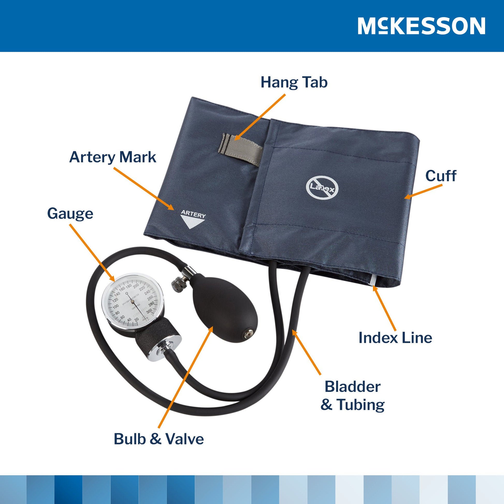 McKesson Brand Aneroid Sphygmomanometer with Cuff, 2-Tube, Pocket-Size, Handheld