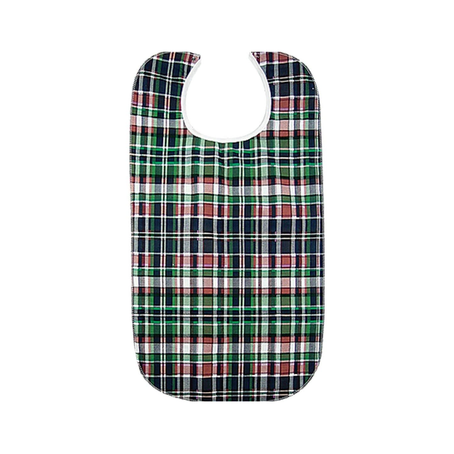 Beck's Classic Quilted Adult Bib, Highland Blue Plaid