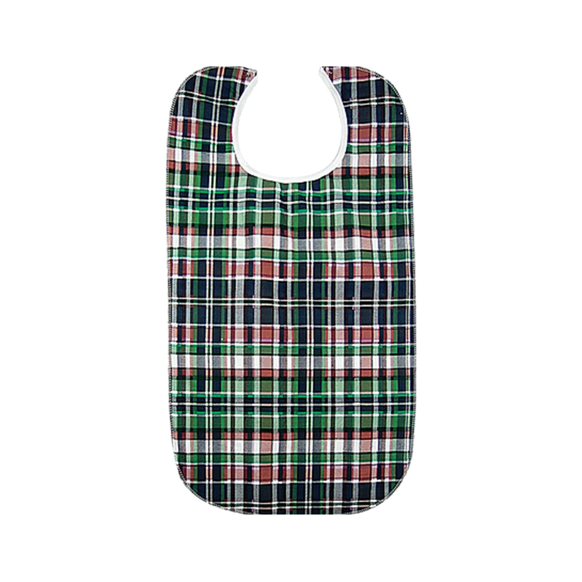 Beck's Classic Quilted Adult Bib, Highland Blue Plaid