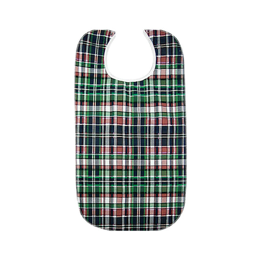 Beck's Classic Quilted Adult Bib, Highland Blue Plaid