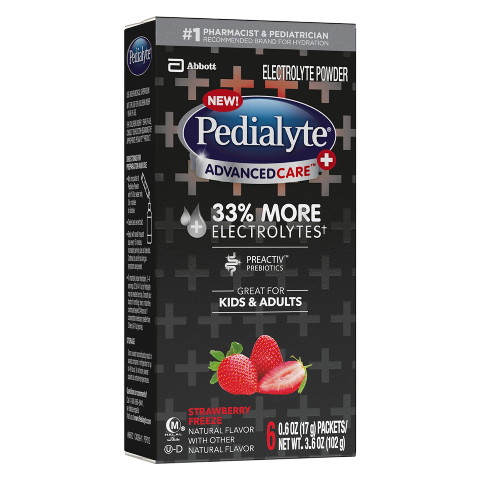 Pedialyte AdvancedCare Plus Oral Electrolyte Solution Strawberry Freeze Flavor
