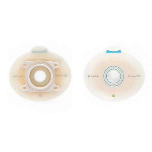 SenSura® Mio Click Ostomy Barrier, Stoma Opening, Green Color Match