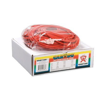 CanDo® Low Powder Exercise Resistance Tubing, Red, 100', Light Resistance