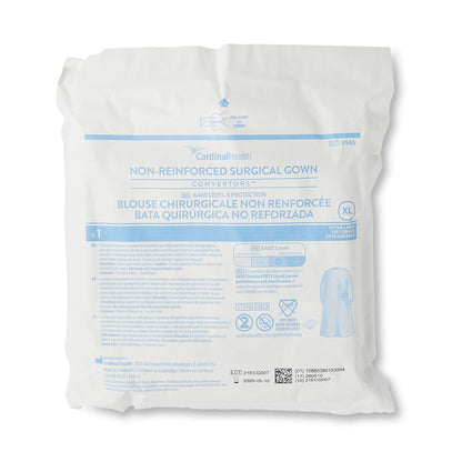 Cardinal Health™ Nonreinforced Surgical Gown, 3-Layer Microfiber, Extra Large