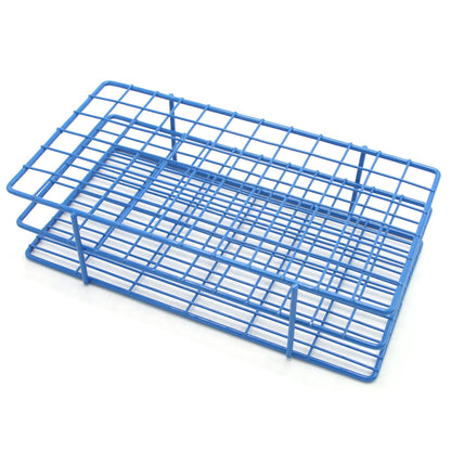 Wire Rack Test Tube Rack 72 Place 13 to 16 mm Tube Size Blue 2-1/2 X 5 X 9-1/3 Inch