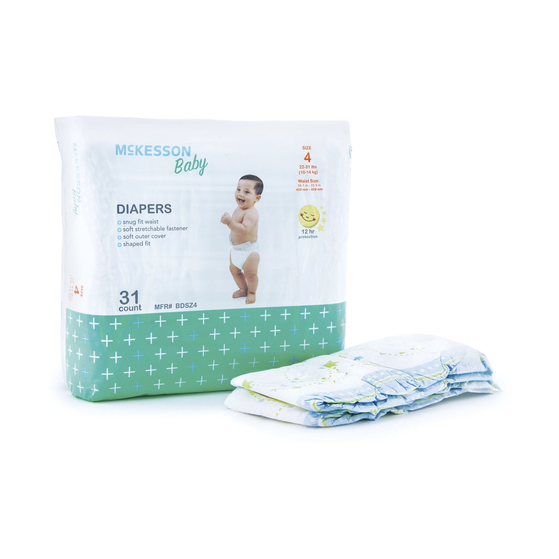 McKesson Baby Diaper, for Toddlers weighing 22 – 31 lbs.