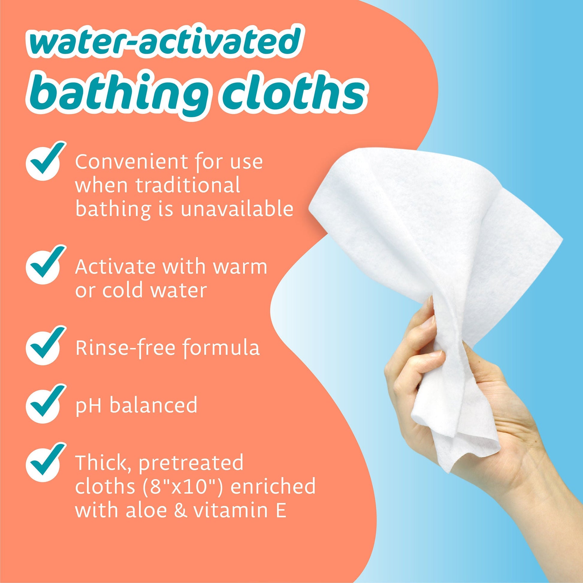 The Pharma-C Company Rinse-Free Bath Wipe Soft Pack Light Scent