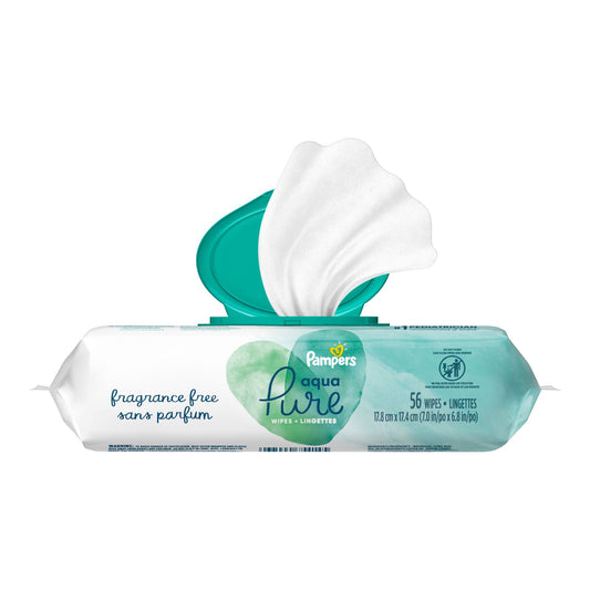Pampers Aqua Pure Baby Wipe Soft Pack Unscented