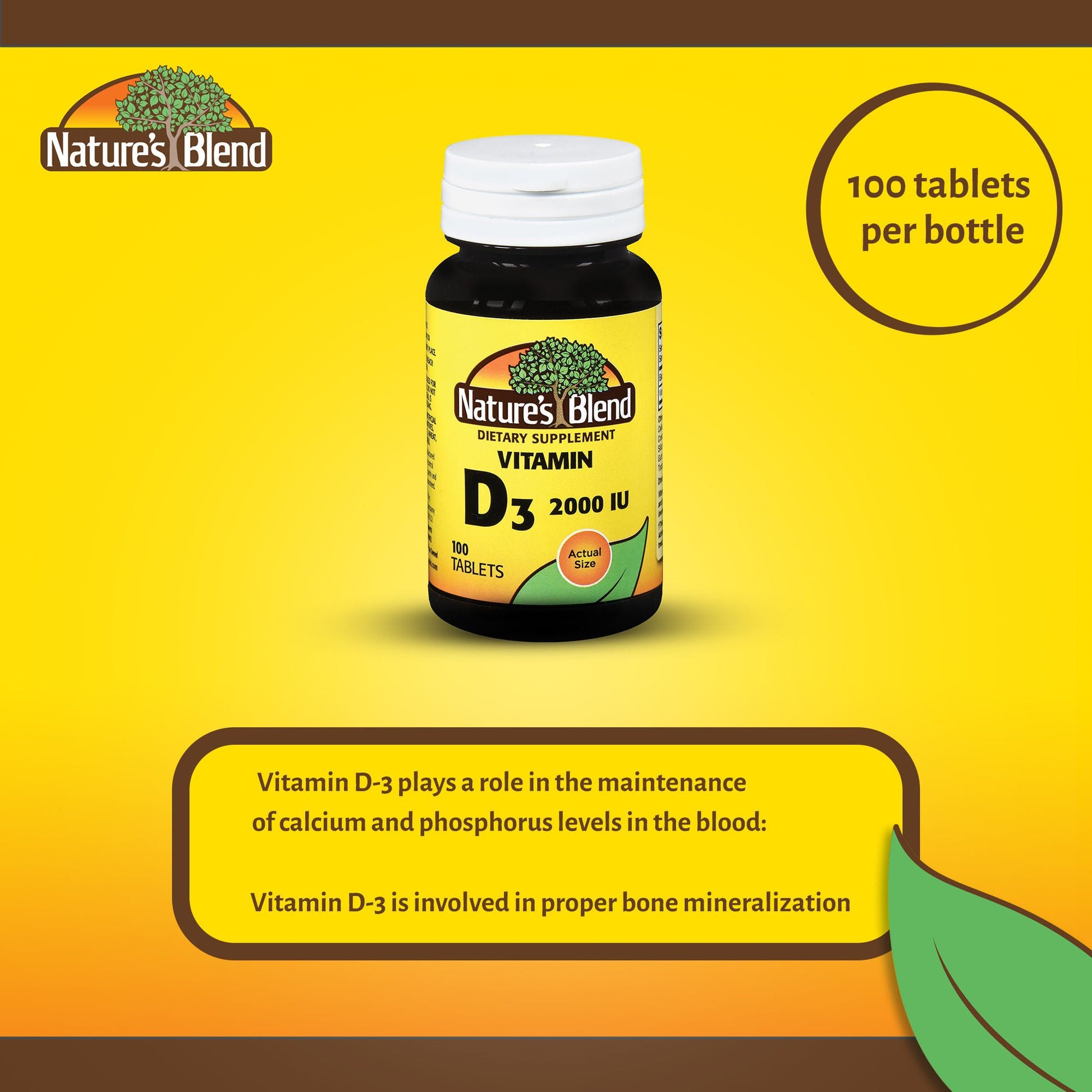 Nature's Blend Vitamin D-3 Supplement