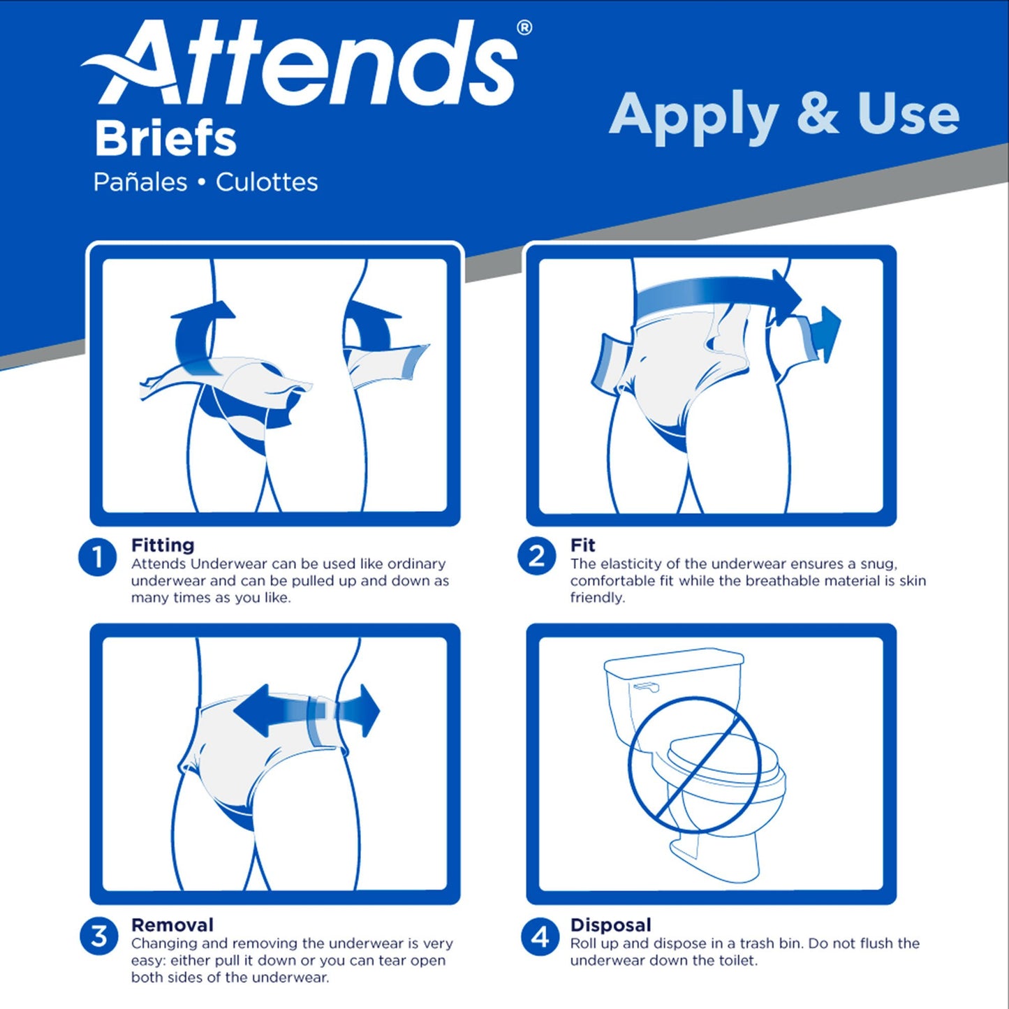 Attends® Extra Heavy Incontinence Brief, Heavy Absorbency