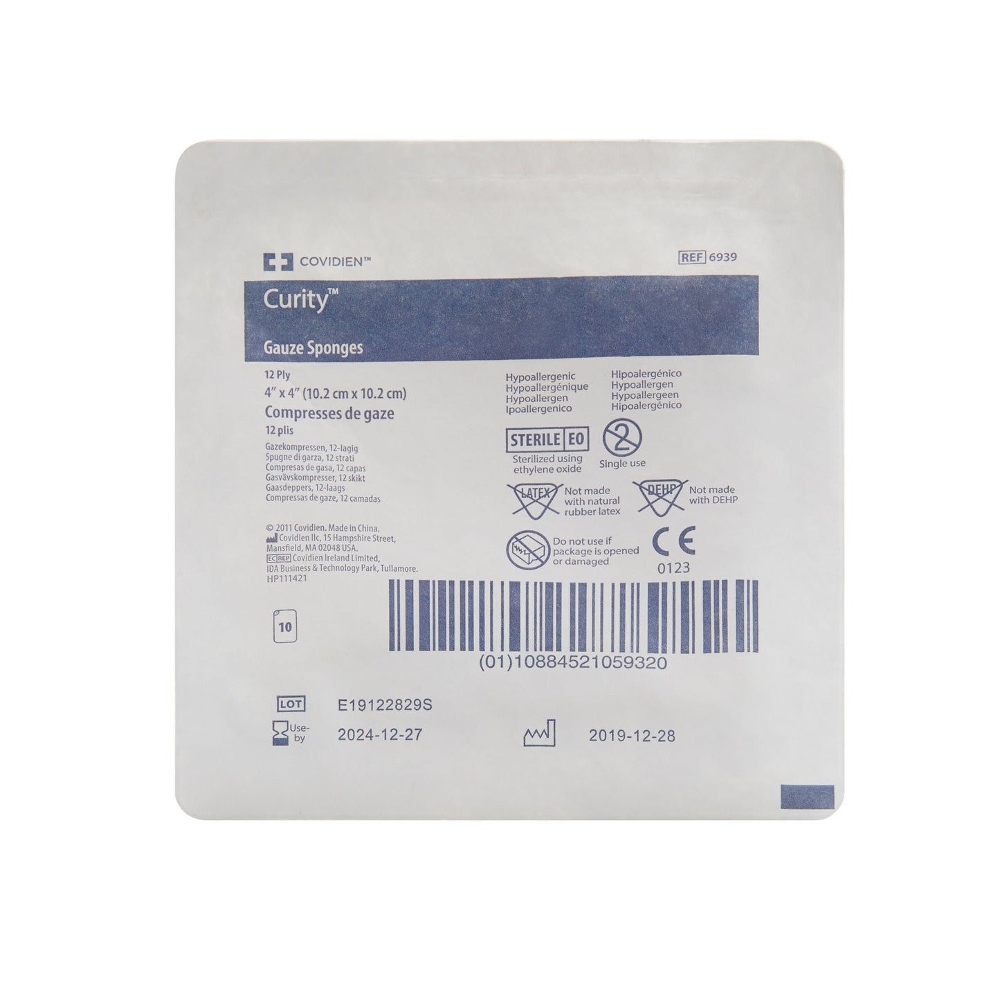 Curity™ Sterile USP Type VII Gauze Sponge, 12-Ply