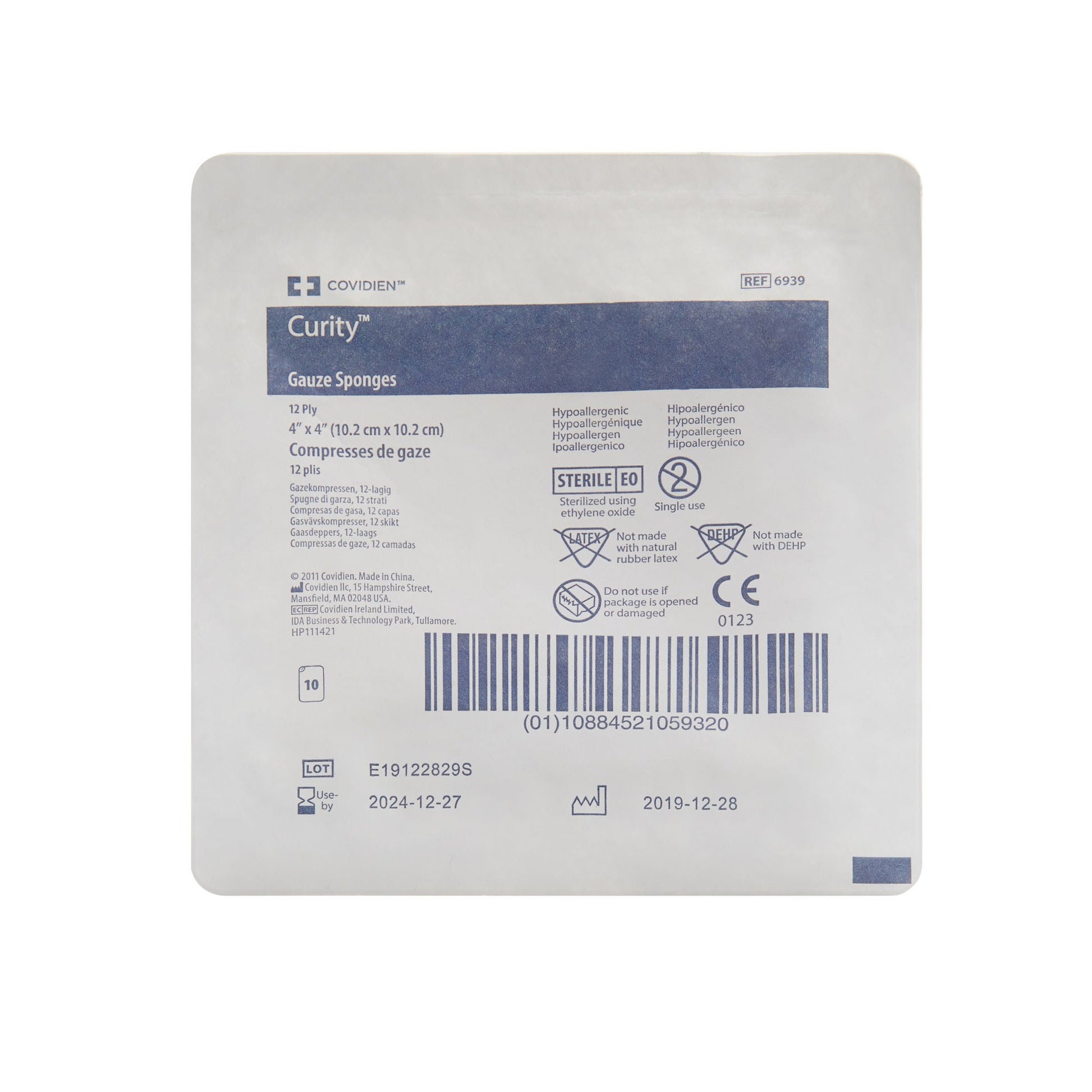Curity™ Sterile USP Type VII Gauze Sponge, 12-Ply