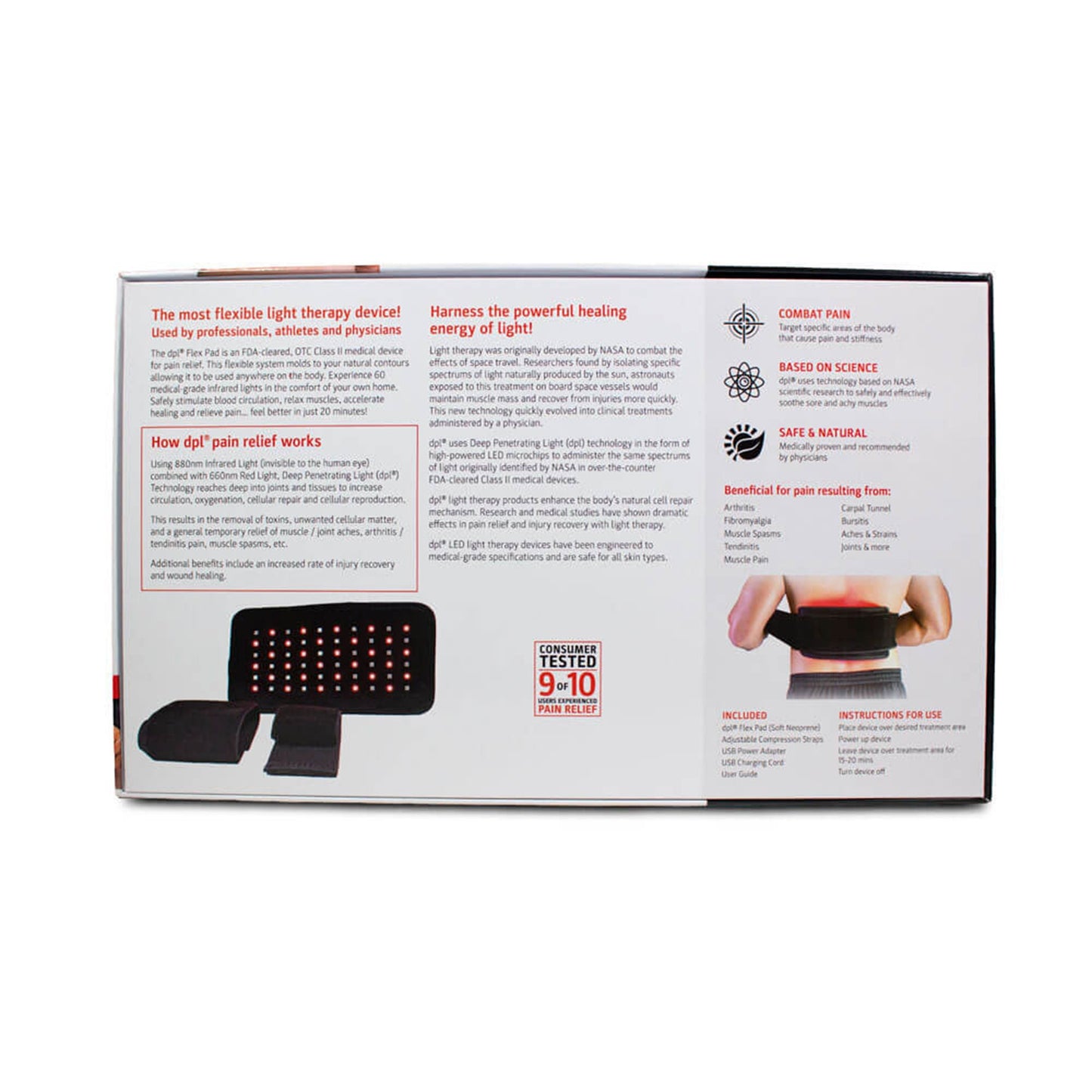 dpl® Flex Pad LED Light Therapy Device