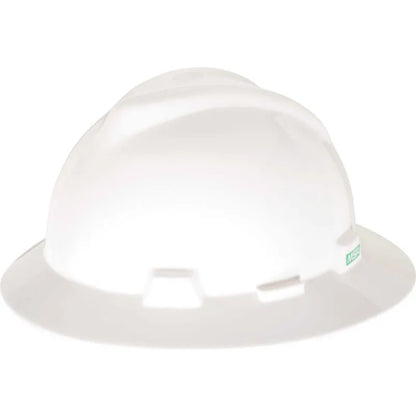 MSA V-Gard Full Brim Hard Hat White Fas-Trac III