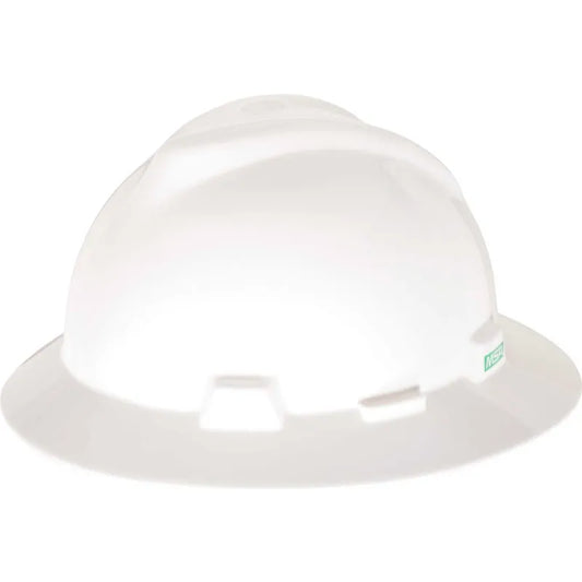 MSA V-Gard Full Brim Hard Hat White Fas-Trac III