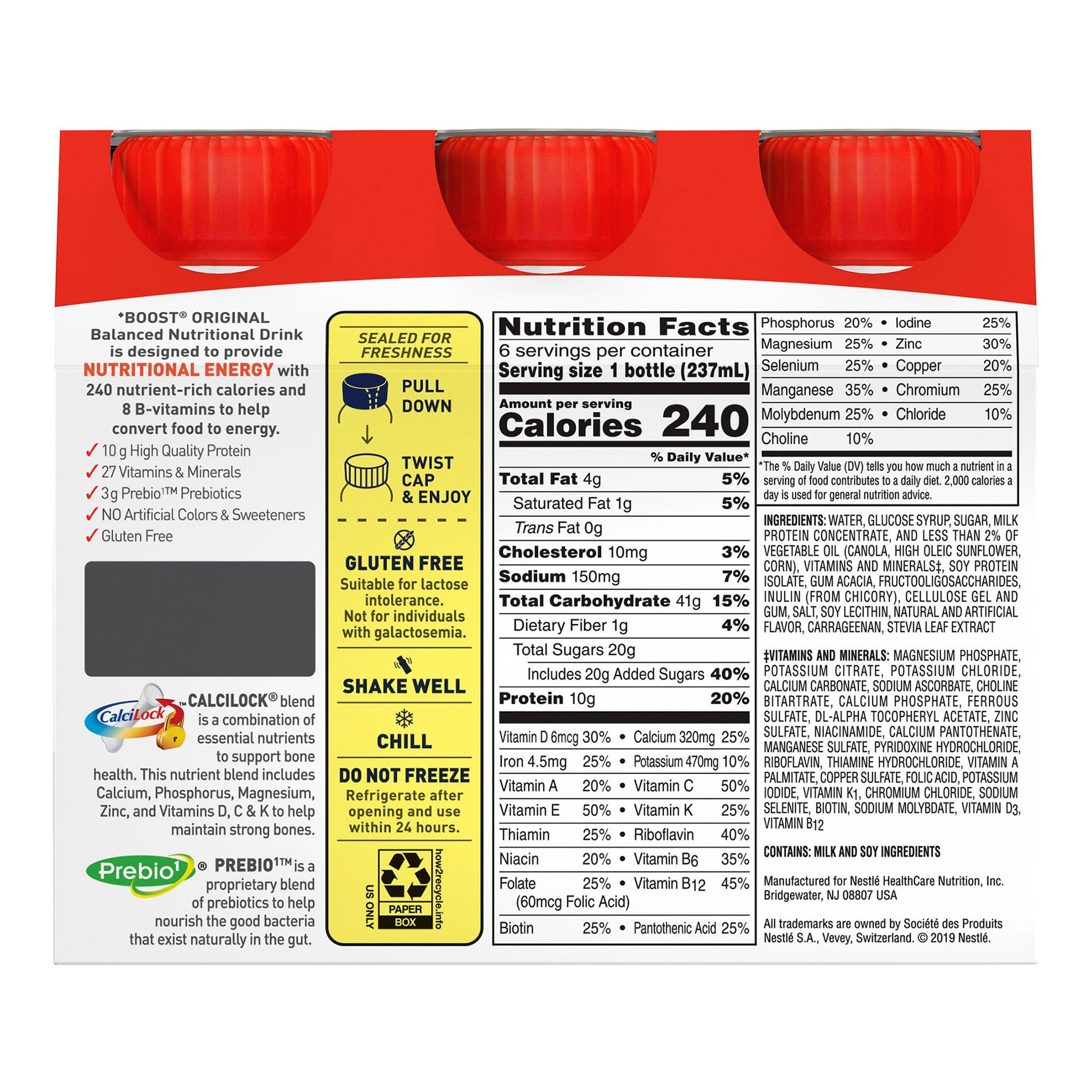 Boost® Original Strawberry Balanced Nutritional Drink, bottle