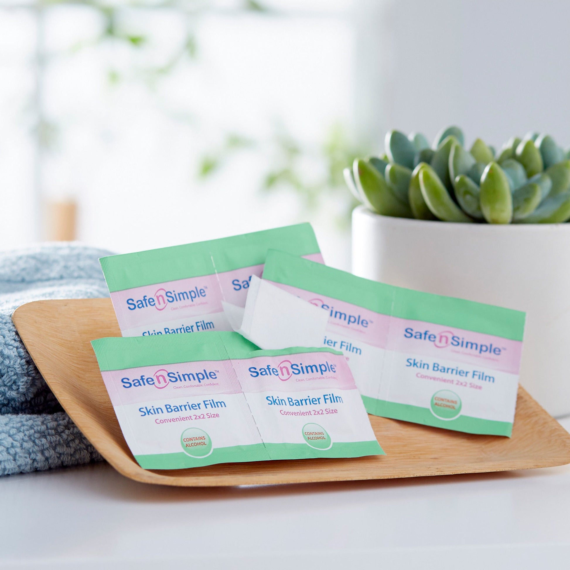Safe N Simple Skin Barrier Wipe, 50 Packets per Box