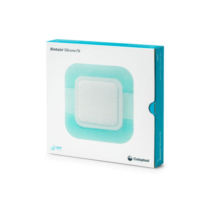 Biatain Silicone Fit Silicone Foam Dressing With Border Film Backing Silicone Adhesive Square