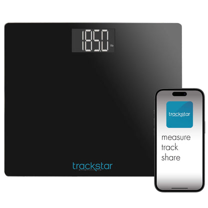 Trackstar Floor Scale Digital Display 550 lbs. / 250 kg Weight Capacity Black Battery Operated