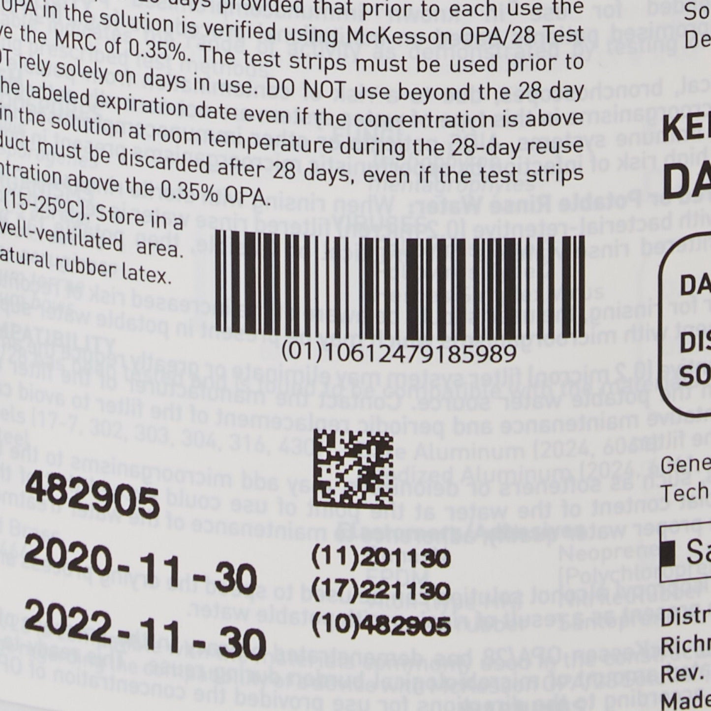 McKesson OPA High Level Disinfectant, 1 gal. Jug - view 4