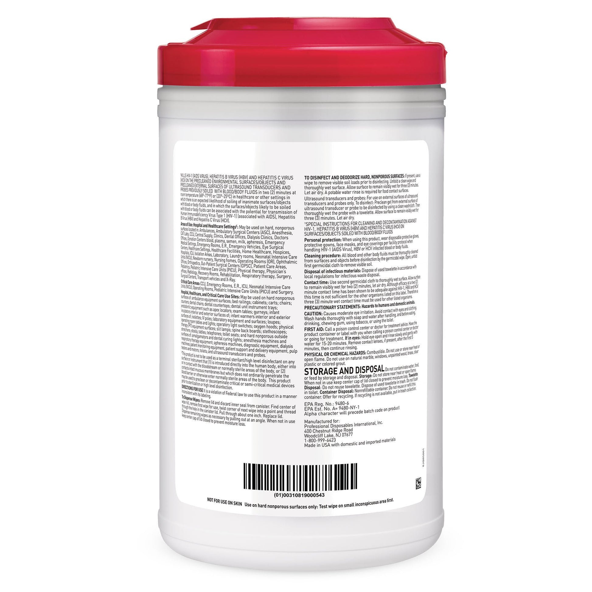 Sani-Cloth Plus Germicidal Wipe Disinfectant Cleaner