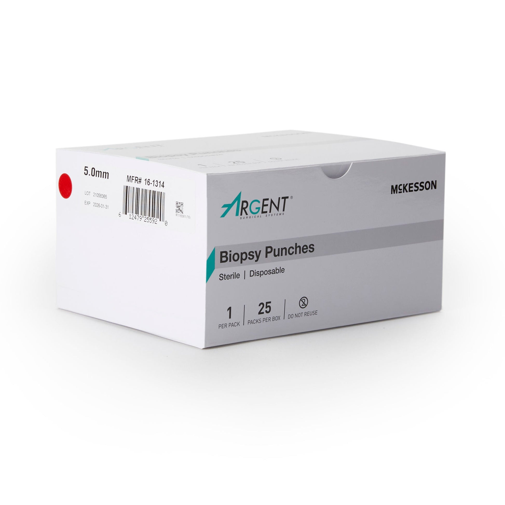 McKesson Argent™ Disposable Biopsy Punches, 5.0 mm – Box of 25 - view 2