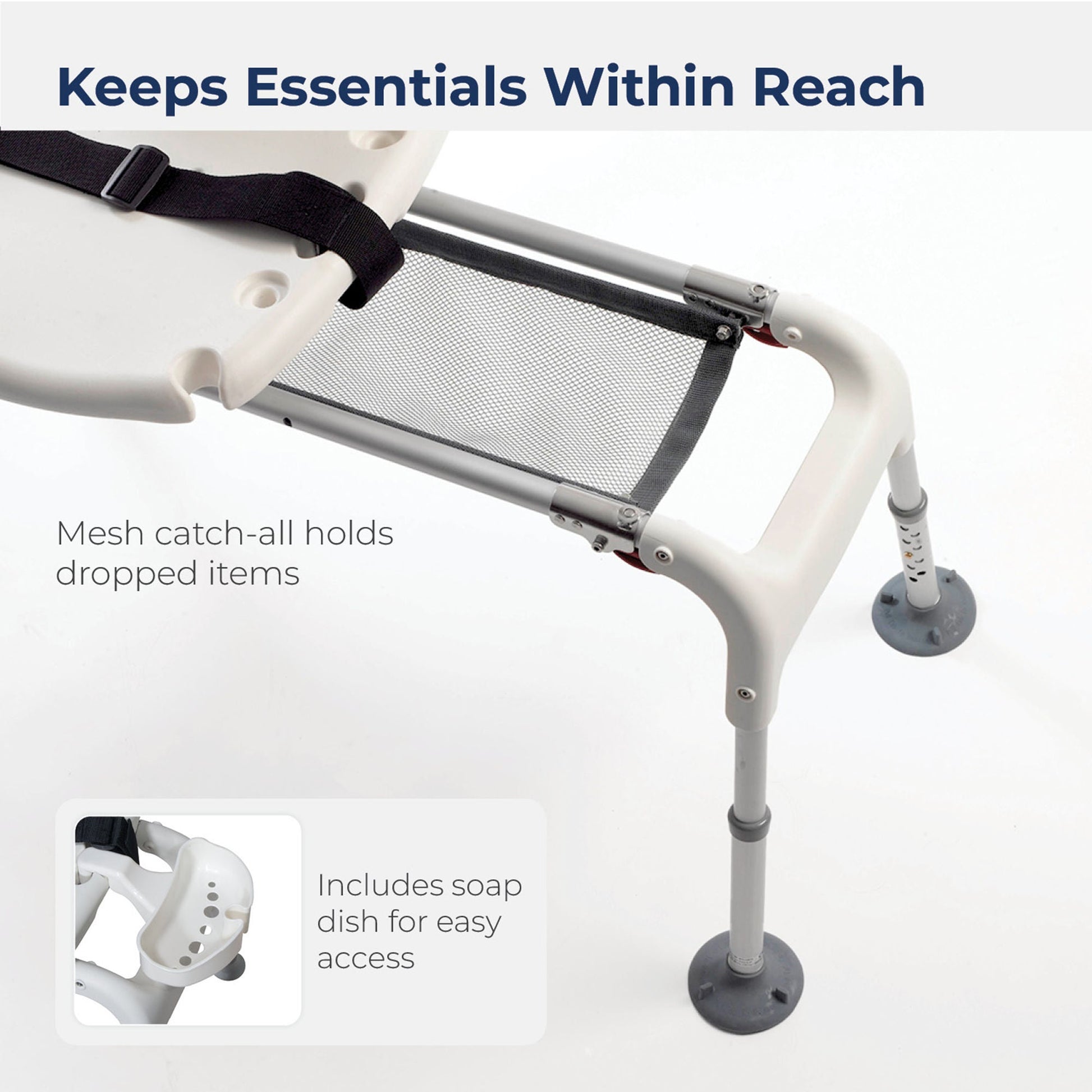 drive™ Aluminum Bath Transfer Bench, 21 – 25 Inch Seat Height
