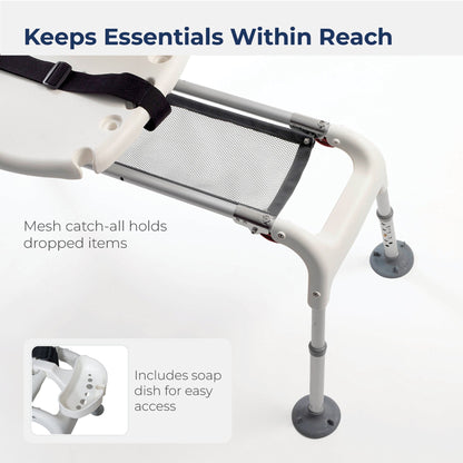 drive™ Aluminum Bath Transfer Bench, 21 – 25 Inch Seat Height