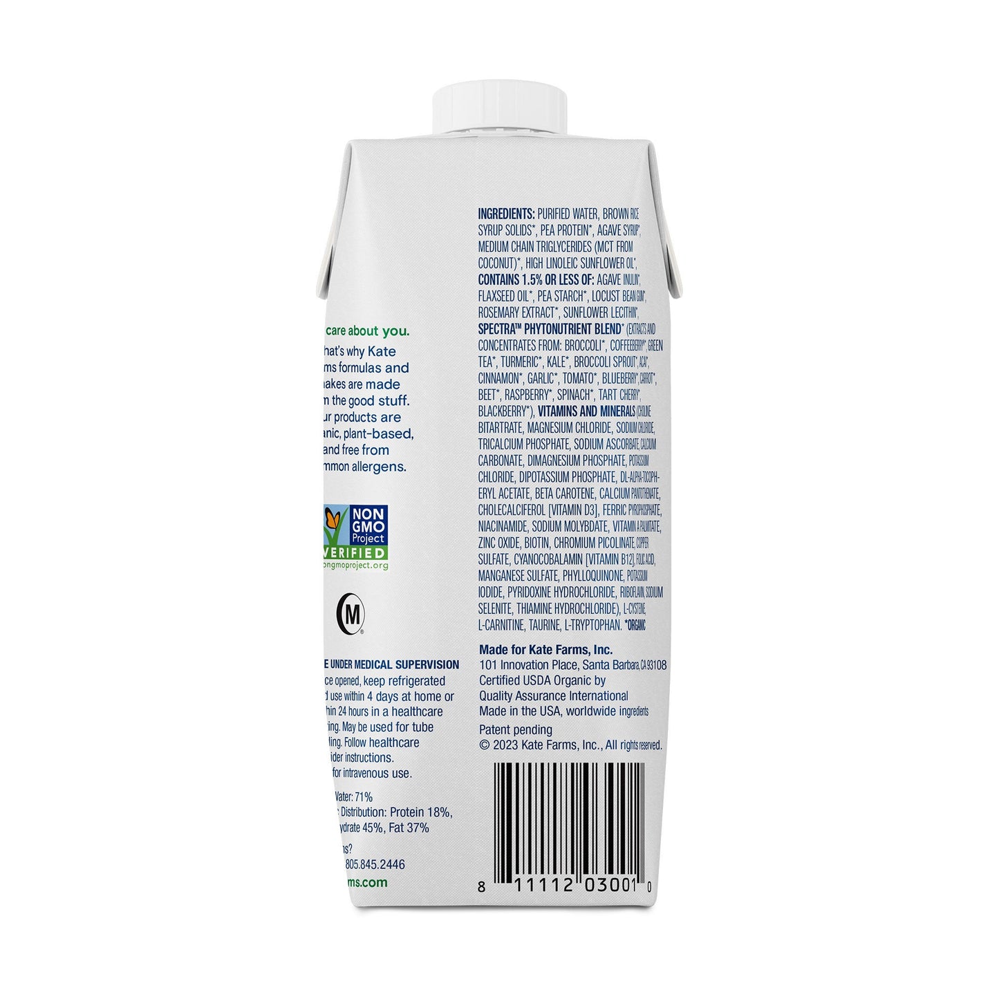 Kate Farms® Standard 1.4 Sole-Source Nutrition Formula, carton