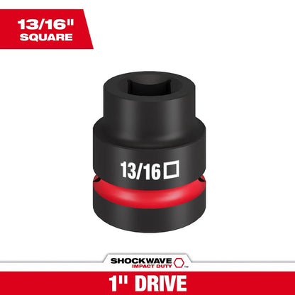 Milwaukee SHOCKWAVE Impact Duty 1" Drive 13/16" Standard 4 Point Square Socket 49-66-7841