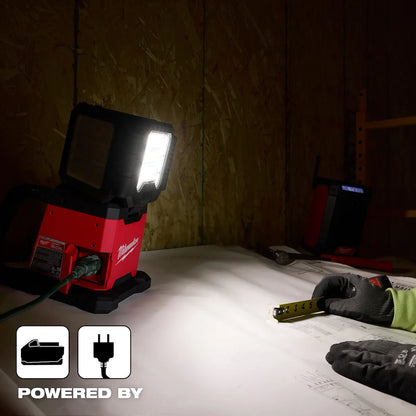 Milwaukee M18 ROVER Dual Power Triple-Panel Flood & Area Light 2368-20 | M18 Battery
