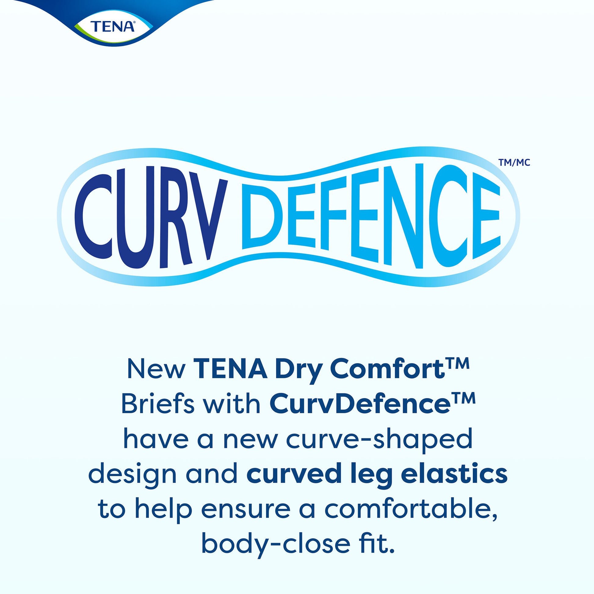 Tena® Dry Comfort™ Briefs with Curvdefence™, 32 – 44 Inch, Five Drops