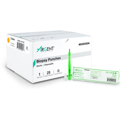 McKesson Argent™ Biopsy Punch Dermal 2.5 mm – Box of 25
