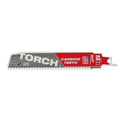 Milwaukee 6" 8 TPI TORCH with Carbide Teeth SAWZALL Blade (1 PK) 48-00-5201 | 6 in Blade Length