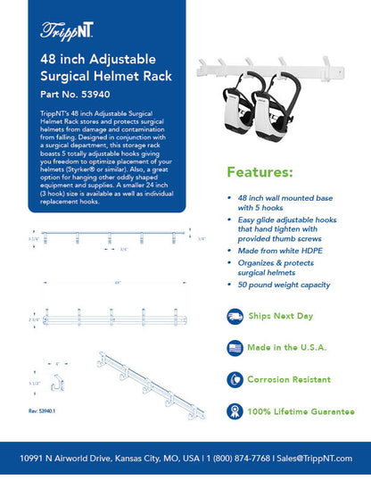 TrippNT 53940 — OR in-use with helmets and PPE accessories