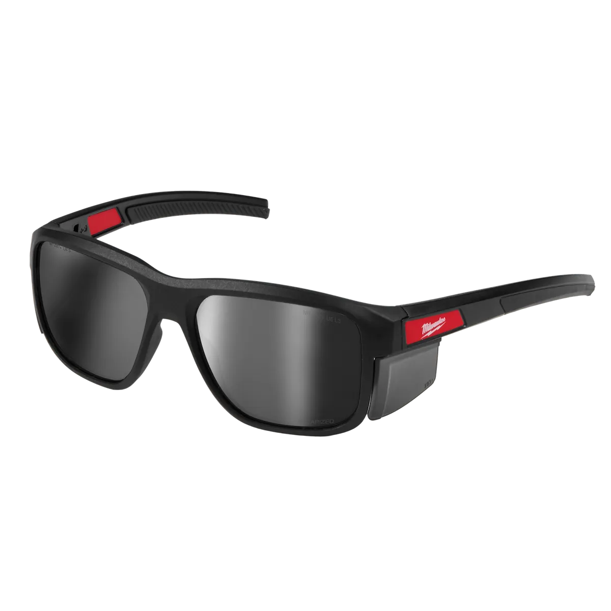 Milwaukee Polarized Full Frame Safety Glasses with Removable Side Shields – Silver Mirrored Dual Coat Lenses 48-73-2513