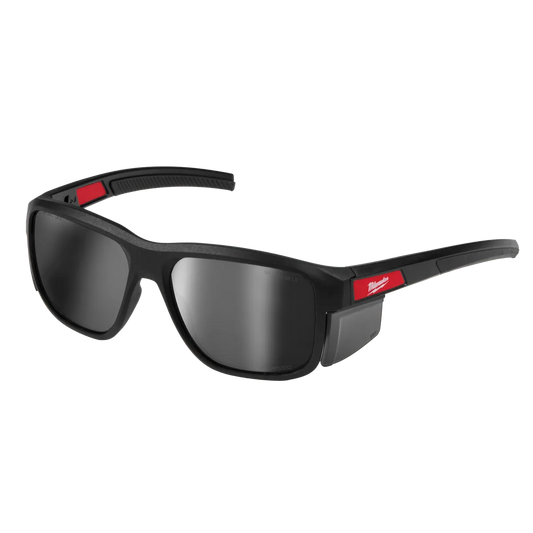 Milwaukee Polarized Full Frame Safety Glasses with Removable Side Shields – Silver Mirrored Dual Coat Lenses 48-73-2513