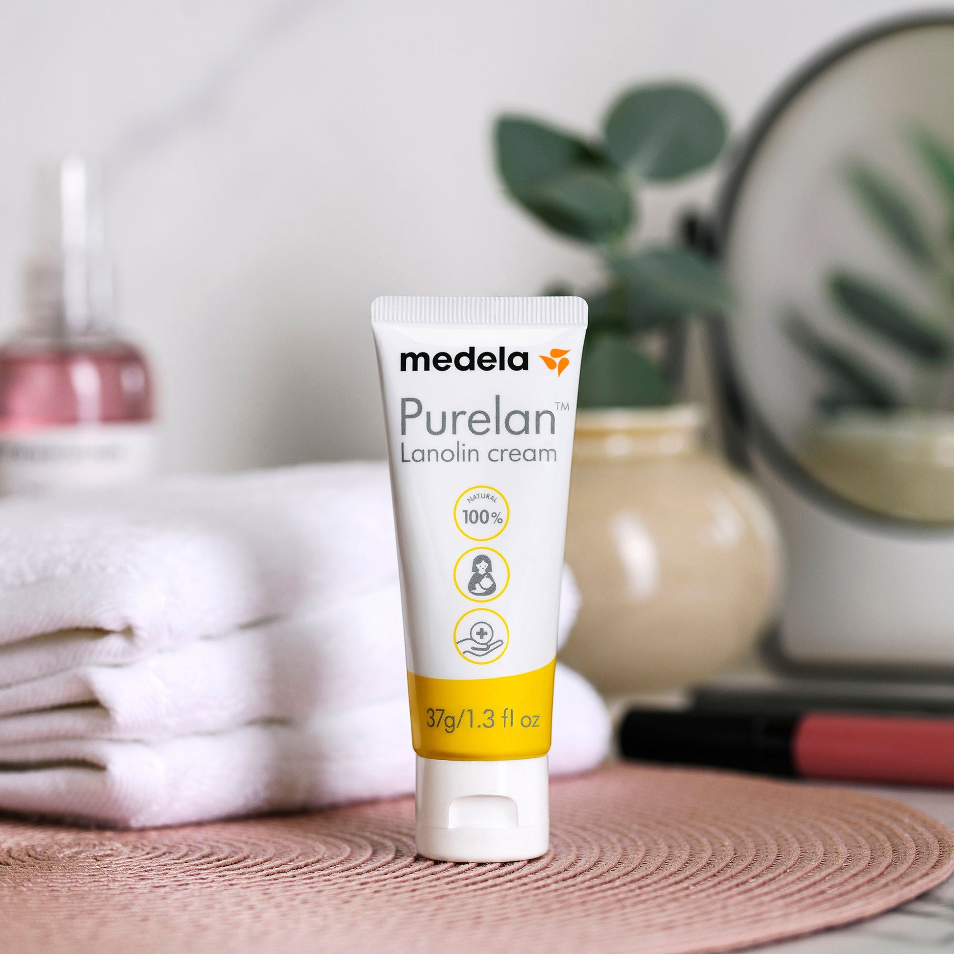 Purelan Hand and Body Moisturizer Tube Unscented Cream