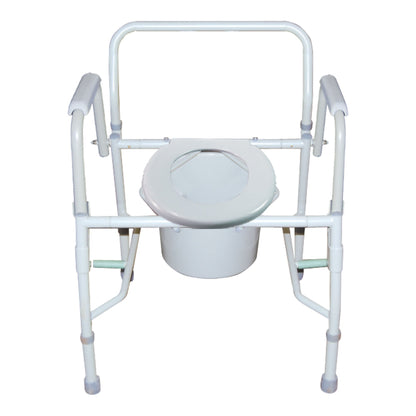 McKesson Non-Folding Steel Frame Commode Chair, 13.75 in. Seat Width