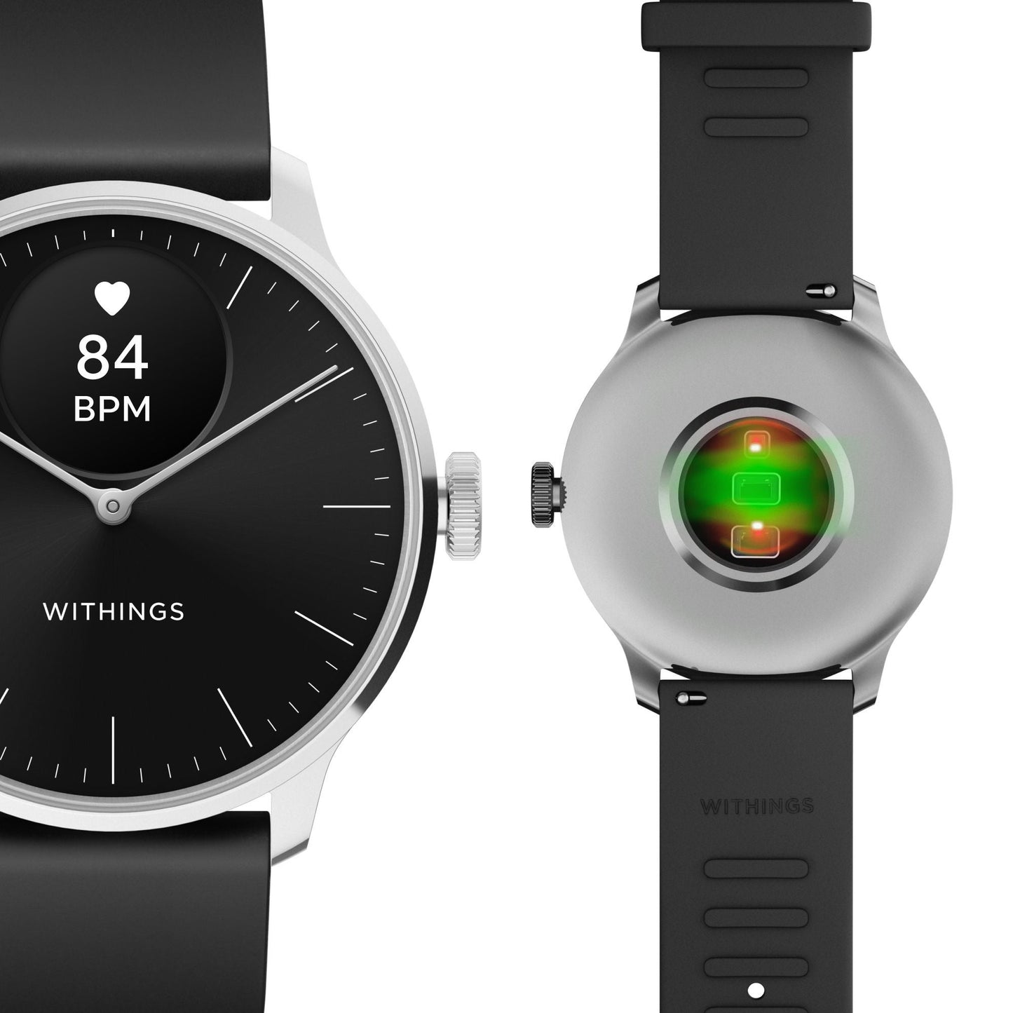 Withings ScanWatch Light Smart Watch, 37mm, Black