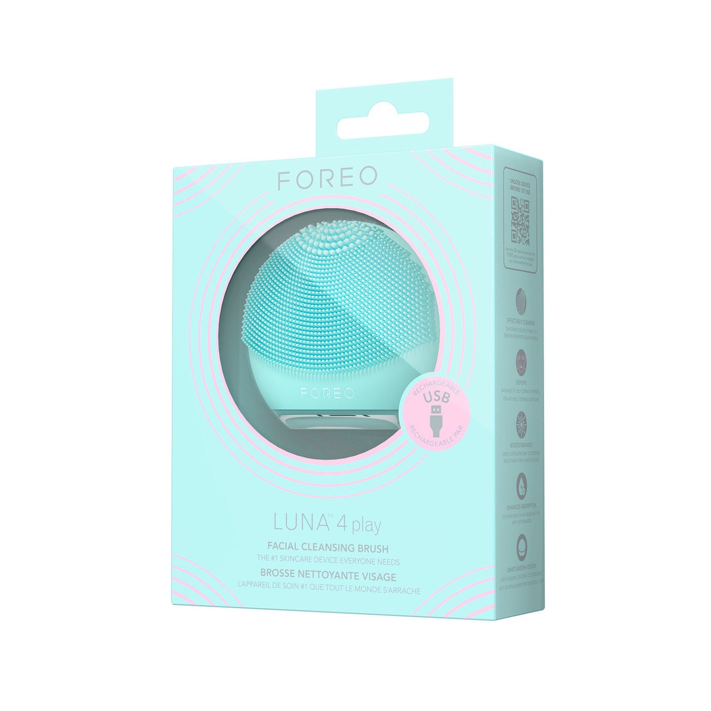 LUNA 4 Play Facial Cleansing Brush Silicone Mint For You